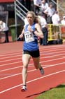 Ashley Gibson (Morpeth) on her way to winning 1500 metres at the North Eastern Champs, Gateshead.